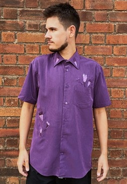 Purple Upcycled Vintage Shirt