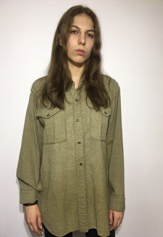 VINTAGE 80' AMAZING OVERSIZE UNISEX BEIGE SHIRT