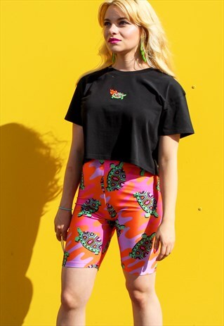 TORTOISE HIGH WAISTED SHORTS