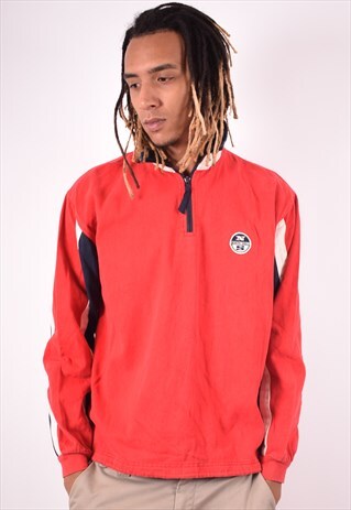 NORTH SAILS MENS VINTAGE SWEATSHIRT JUMPER MEDIUM RED 90S