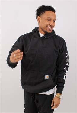 Vintage Men's Carhartt Black Pullover Hoodie