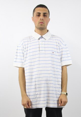 VINTAGE TOMMY HILFIGER STRIPED POLO SHIRT