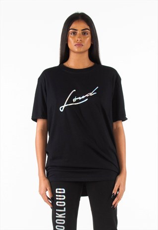 LOUD BLACK HOLOGRAPHIC T-SHIRT