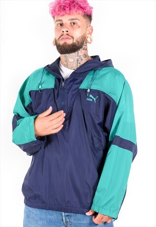 VINTAGE 80S 1/4 ZIP PUMA JACKET / S3708