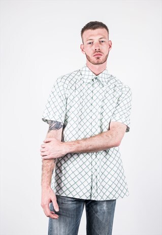 TOMMY HILFIGER VINTAGE GREEN CHECKED SHIRT