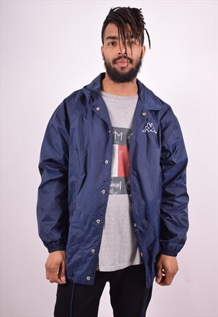 KAPPA MENS VINTAGE JACKET LARGE BLUE 90'S