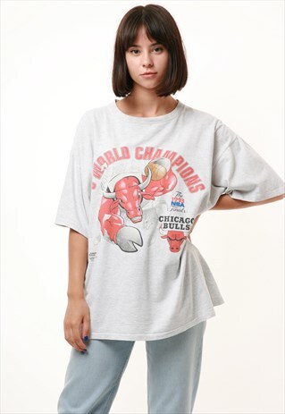 90S VINTAGE CHICAGO BULLS 1993 COTTON T-SHIRT 15366