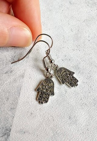 MINI HAMSA HAND EARRINGS