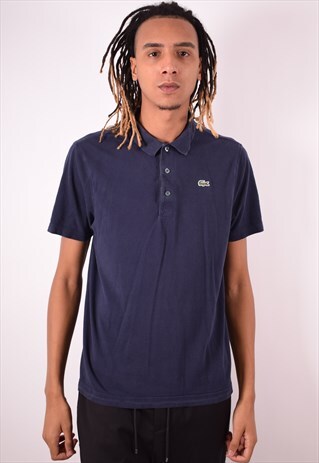 LACOSTE MENS VINTAGE POLO SHIRT XL BLUE 90S