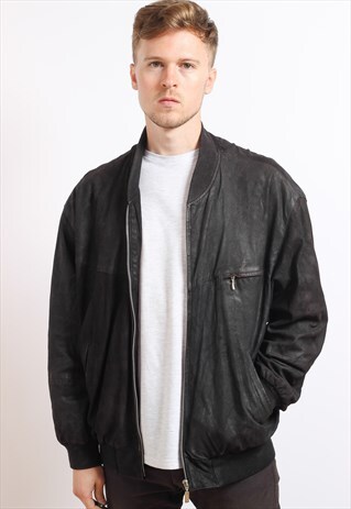 VINTAGE SUEDE BOMBER JACKET
