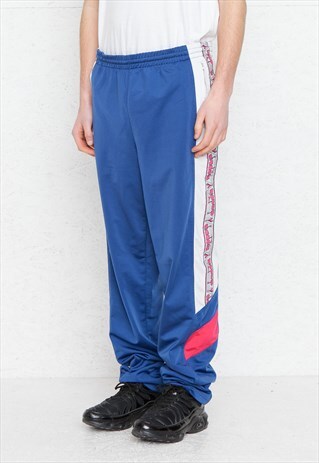 VINTAGE RETRO BLUE DIADORA TRACK BOTTOMS JOGGERS