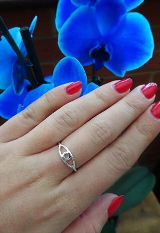 MINIMAL EVIL EYE RING
