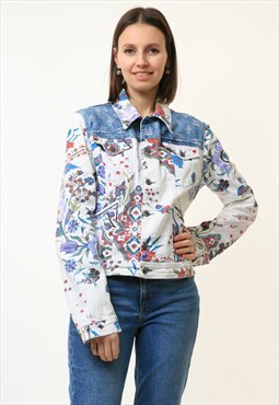 Roberto Cavalli Vintage Jacket 1980s Floral Print 4792