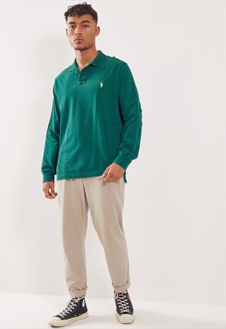 VINTAGE RALPH LAUREN LONG SLEEVE POLO TOP