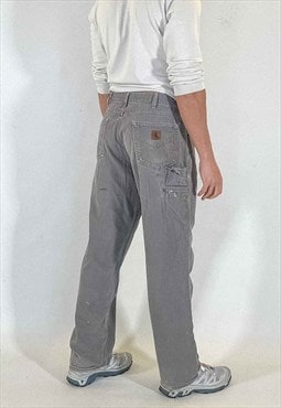 Vintage Carhartt Carpenter Pants Men's Grey