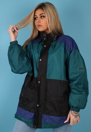 VINTAGE WINDBREAKER JACKET IN MULTI NJ554