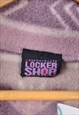 VINTAGE FLEECE 1/4 ZIP AZTEC PATTERN LILAC LADIES SMALL