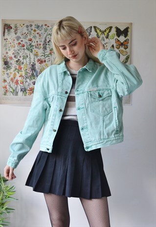 VINTAGE TURQUOISE DENIM JACKET