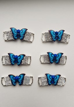 Blue Butterfly Nike Air Force 1 buckles 