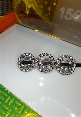 SMILEY FACE STATEMENT DIAMANTE HAIR CLIP/SLIDE