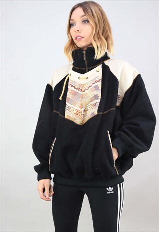 VINTAGE 90S OVERSIZED 1/4 ZIP FLEECE