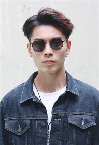 CLASSIC ROUND SUNGLASSES - BLACK