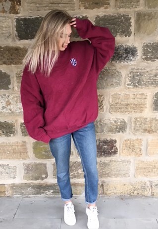VINTAGE UNIVERSITY SWEATSHIRT JUMPER OVERSIZED XL