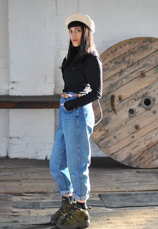 RARE 80S ARMANI STONEWASHED BLUE JEANS MADE IN ITALY