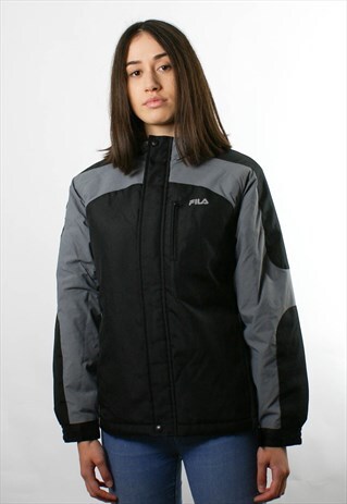 FILA BLACK 1990S PADDED COAT/ JACKET, 234