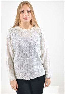 Vintage knitwear jumper in white