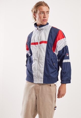 VINTAGE FILA PATTERNED FESTIVAL JACKET
