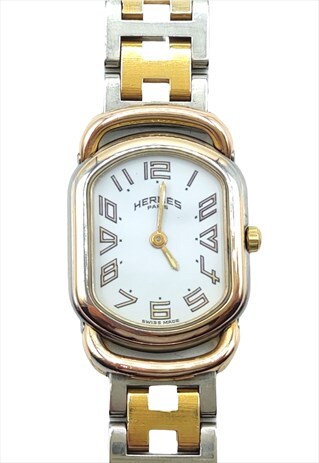 Vintage Hermes Rally Watch, gold plated, Quartz