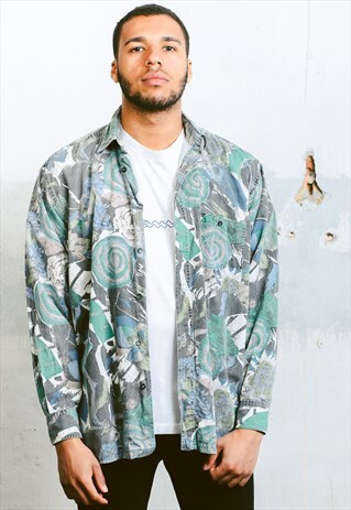 VINTAGE PATTERN DENIM SHIRT
