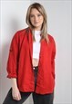 Vintage Ralph Lauren Linen Blouse Shirt Red
