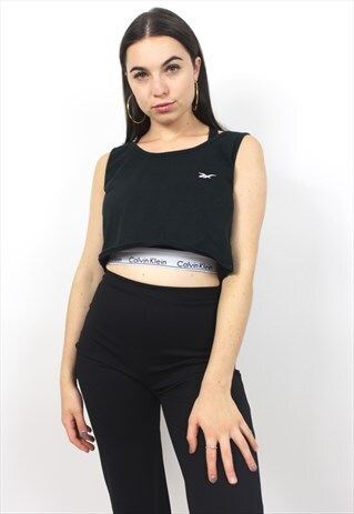 90'S RETRO BLACK CROP TOP