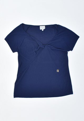 VINTAGE 90'S FERRE T-SHIRT TOP NAVY BLUE