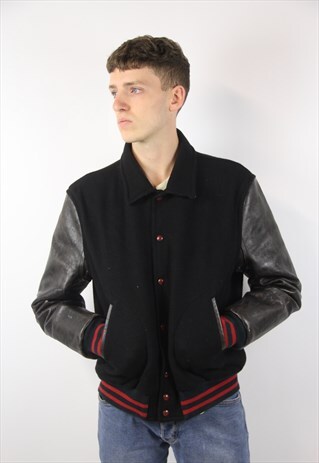 VINTAGE POLO RALPH LAUREN VARSITY BOMBER JACKET