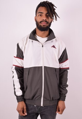 KAPPA MENS VINTAGE TRACKSUIT TOP JACKET XL MULTI 90S