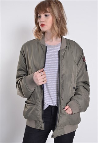 VINTAGE REPLAY BOMBER JACKET GREEN