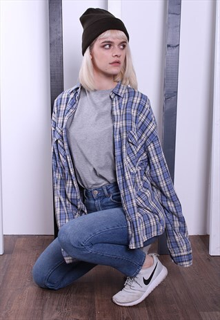 VINTAGE 90S PLAID / FLANNEL SHIRT. SKATER/GRUNGE UNISEX.