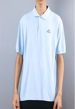 vintage blue kappa polo shirt