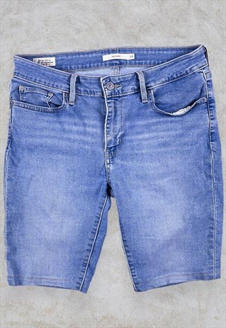 Levi's Denim Shorts Blue 711 Skinny Premium Big E 
