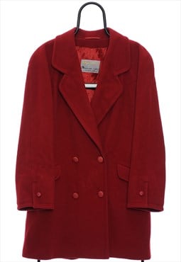 Vintage Aquascutum Davide Cenci Red Wool Coat Mens