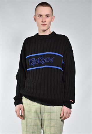 VINTAGE 1990S KICKERS SPELLOUT JUMPER
