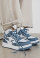 SNAKE PRINT SNEAKERS RIPPED SKATER SHOES GRUNGE TRAINERS