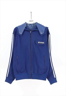 Adidas Vintage 90's Zip Hoodie in Blue  - XL