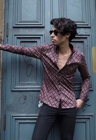 MENS NAVY SOHO RETRO BUTTON DOWN SHIRT