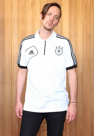 VINTAGE 1990S WHITE ADIDAS POLO SHIRT