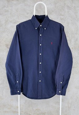 Polo Ralph Lauren Blue Shirt Long Sleeve Oxford Slim Fit S