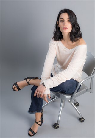 ATACAMA ECO-FRIENDLY ORGANIC LINEN JUMPER WITH WIDE V-NECK